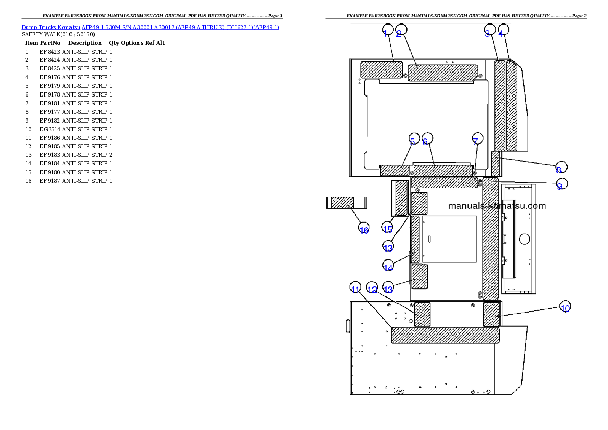Protected: AFP49-1  530M S/N A30001-A30017 (AFP49-A THRU K)  (DH627-1) Partsbook