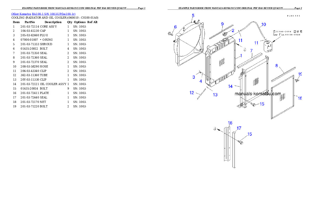 Protected: BA100-1 S/N 1003-UP Partsbook