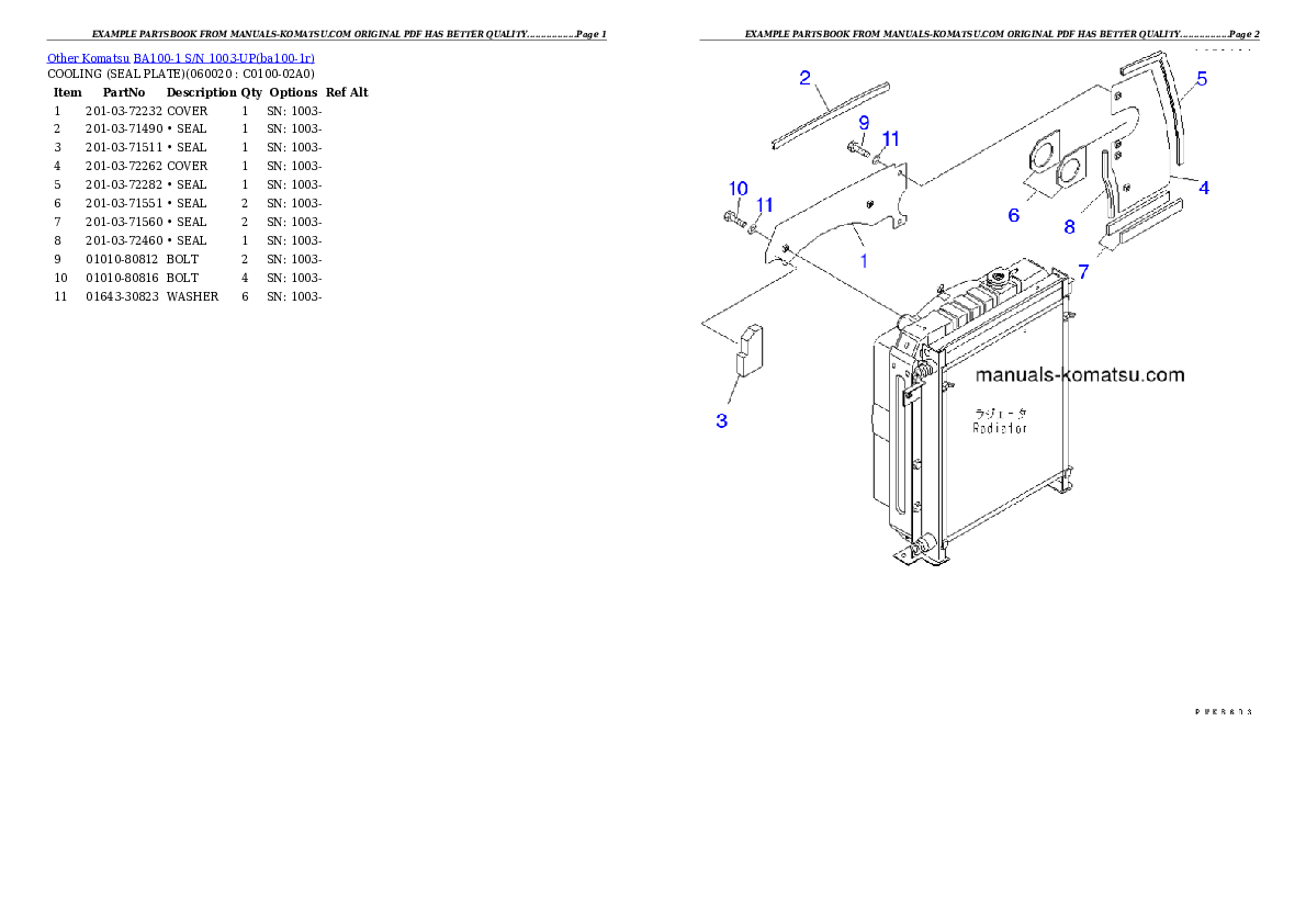 Protected: BA100-1 S/N 1003-UP Partsbook