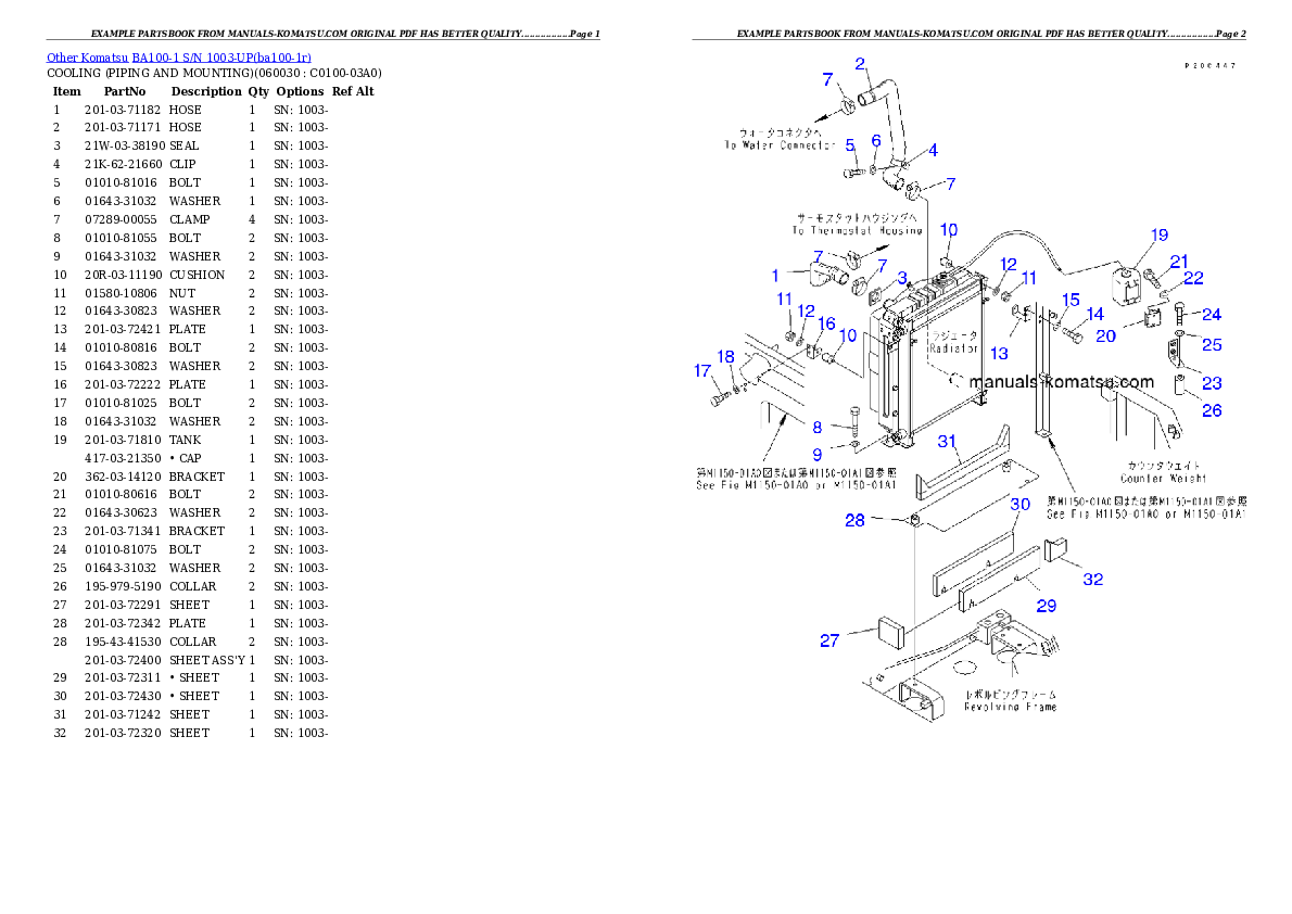 Protected: BA100-1 S/N 1003-UP Partsbook