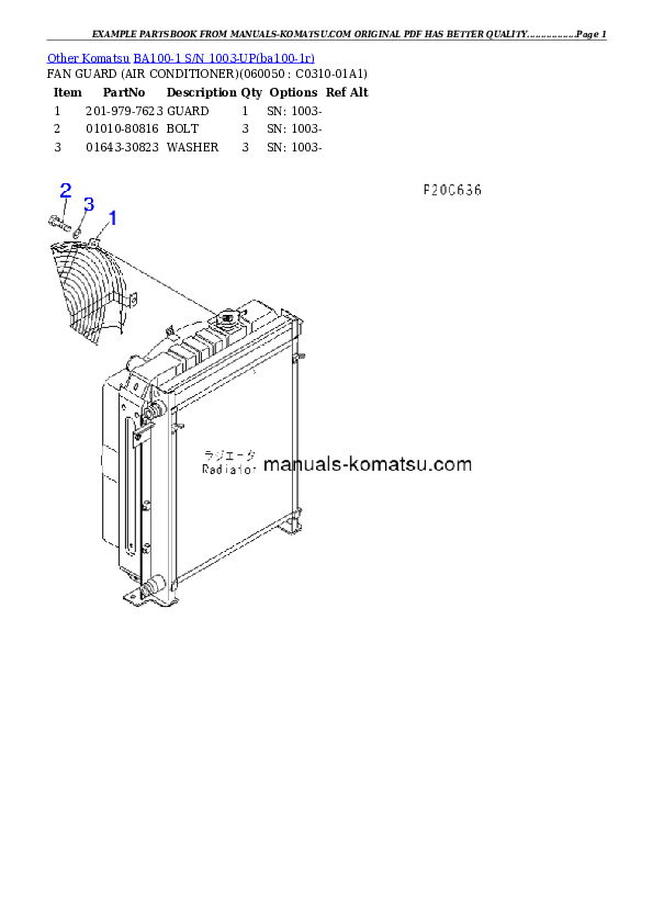 Protected: BA100-1 S/N 1003-UP Partsbook