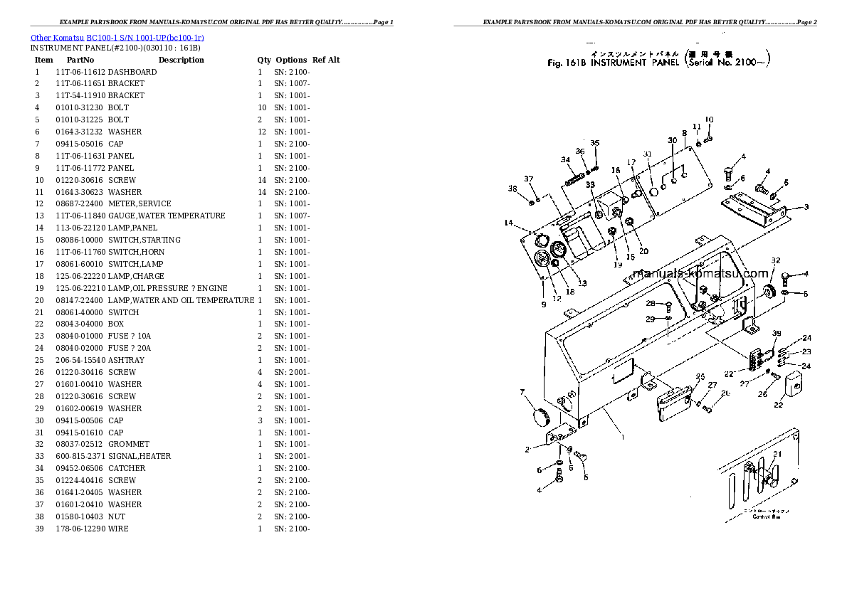 Protected: BC100-1 S/N 1001-UP Partsbook