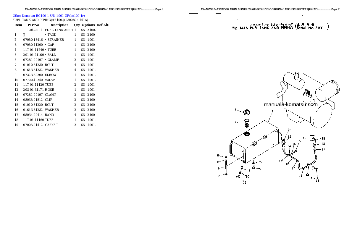 Protected: BC100-1 S/N 1001-UP Partsbook