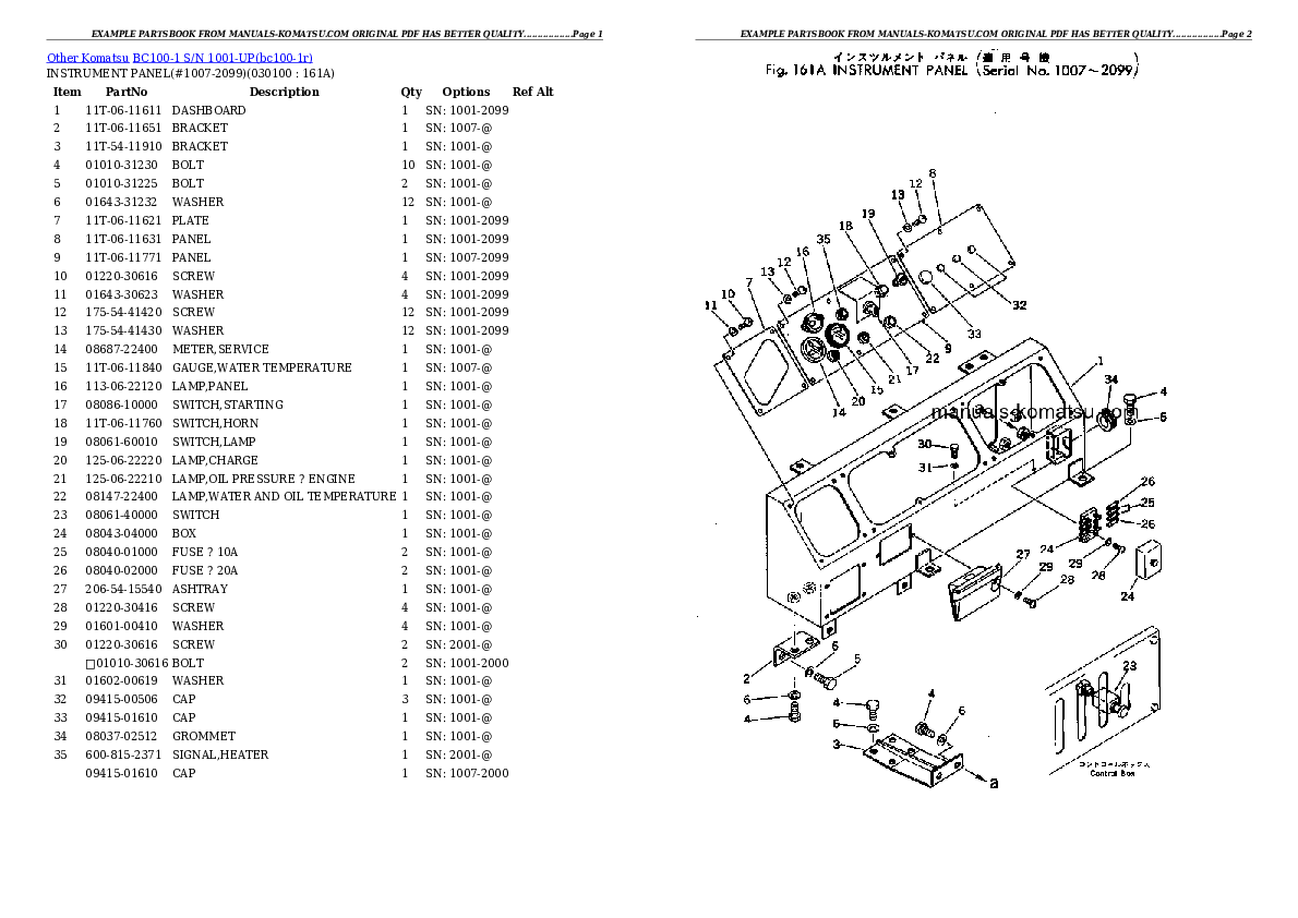 Protected: BC100-1 S/N 1001-UP Partsbook