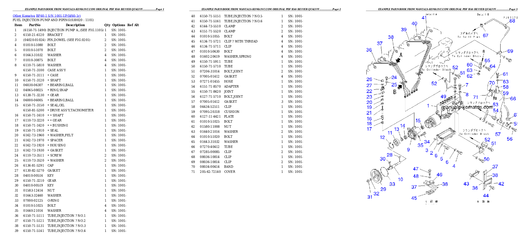 BF60-1 S/N 1001-UP Partsbook