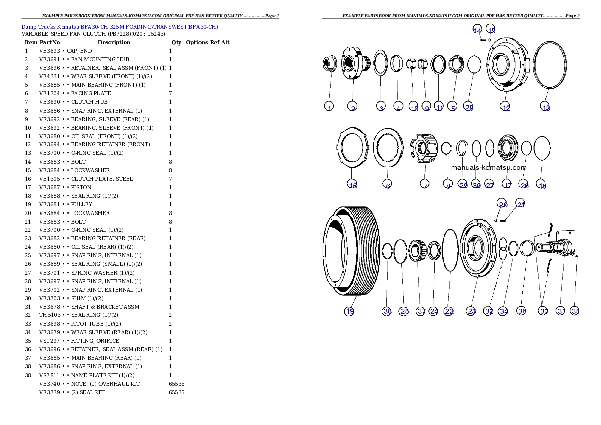 Protected: BFA30-CH 325M                 FORDING/TRANSWEST Partsbook