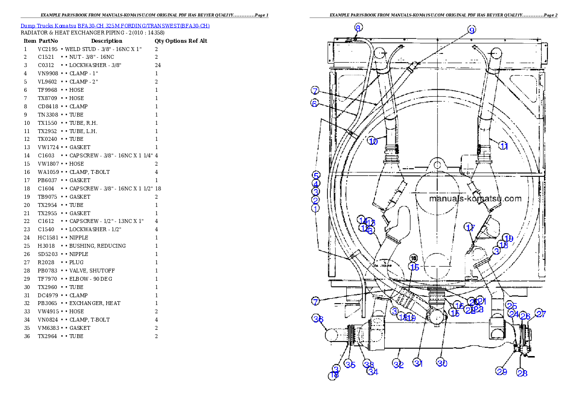 Protected: BFA30-CH 325M                 FORDING/TRANSWEST Partsbook