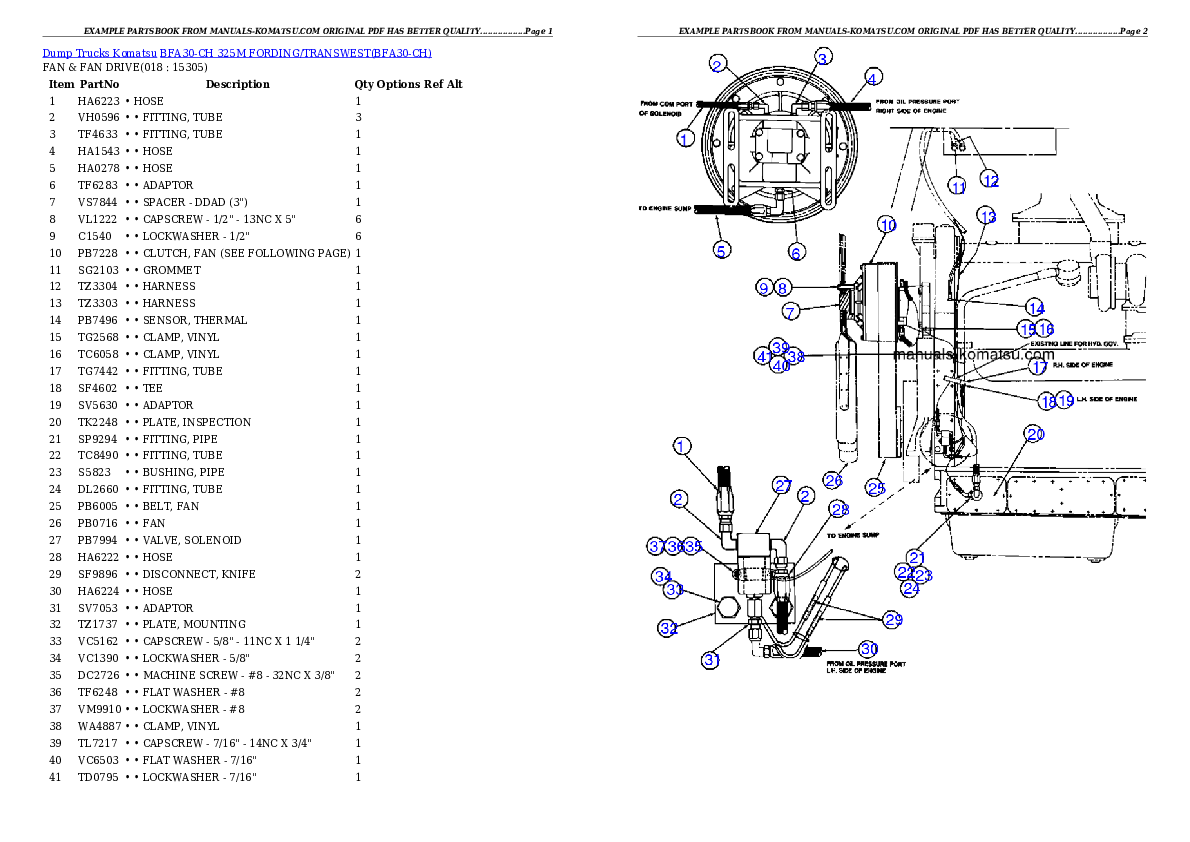 Protected: BFA30-CH 325M                 FORDING/TRANSWEST Partsbook