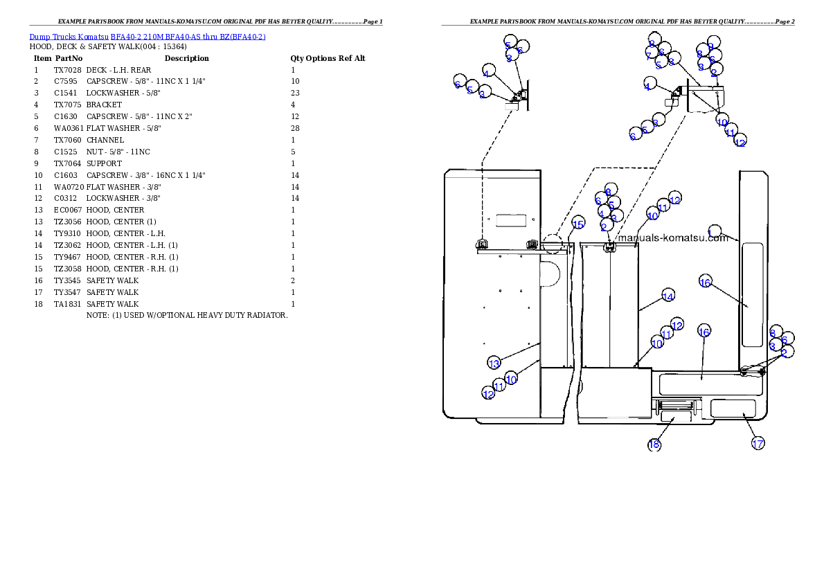 BFA40-2  210M  BFA40-AS thru BZ Partsbook