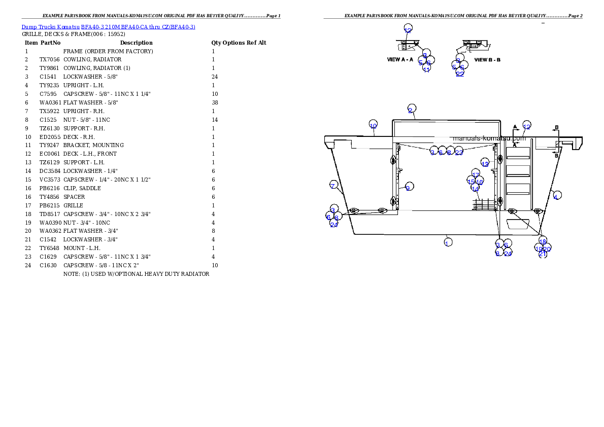 Protected: BFA40-3  210M  BFA40-CA thru CZ Partsbook
