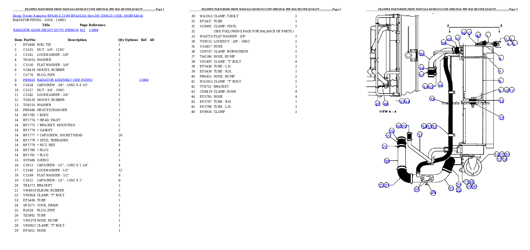 Protected: BFA40-4  210M  BFA40-DA thru DN (DH631) (QSK-19) Partsbook