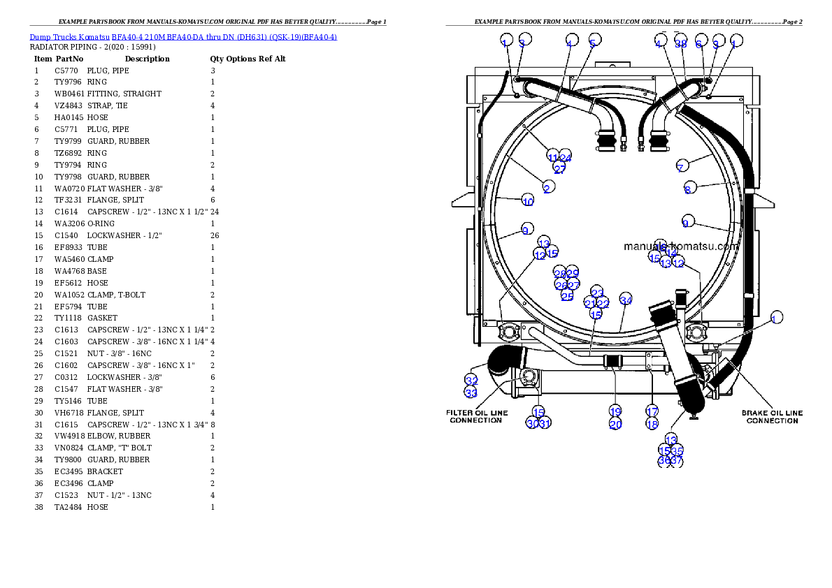 Protected: BFA40-4  210M  BFA40-DA thru DN (DH631) (QSK-19) Partsbook