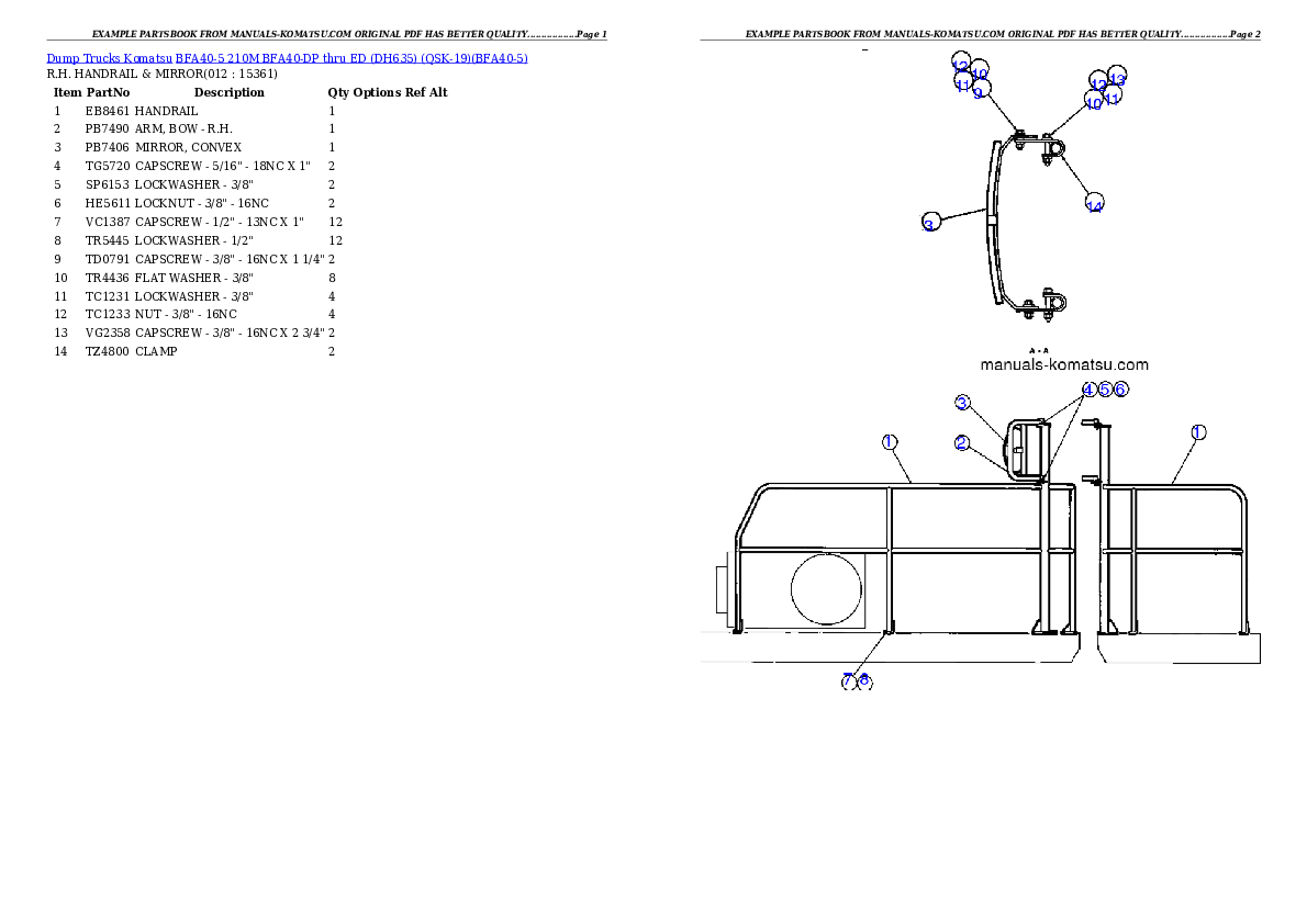 Protected: BFA40-5  210M  BFA40-DP thru ED (DH635) (QSK-19) Partsbook