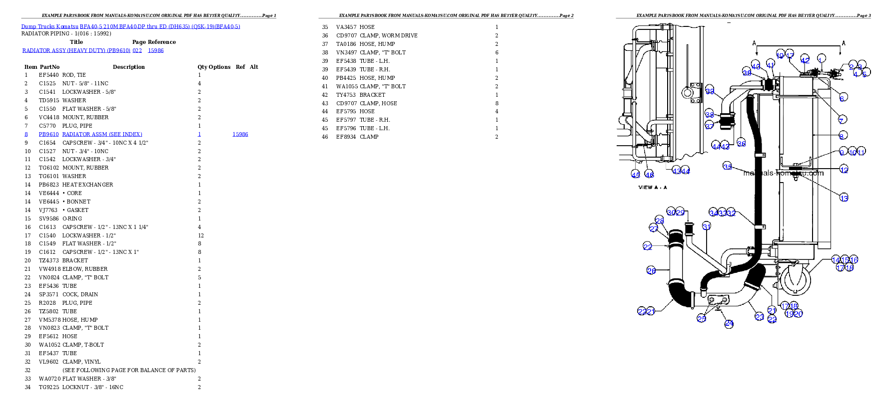 Protected: BFA40-5  210M  BFA40-DP thru ED (DH635) (QSK-19) Partsbook