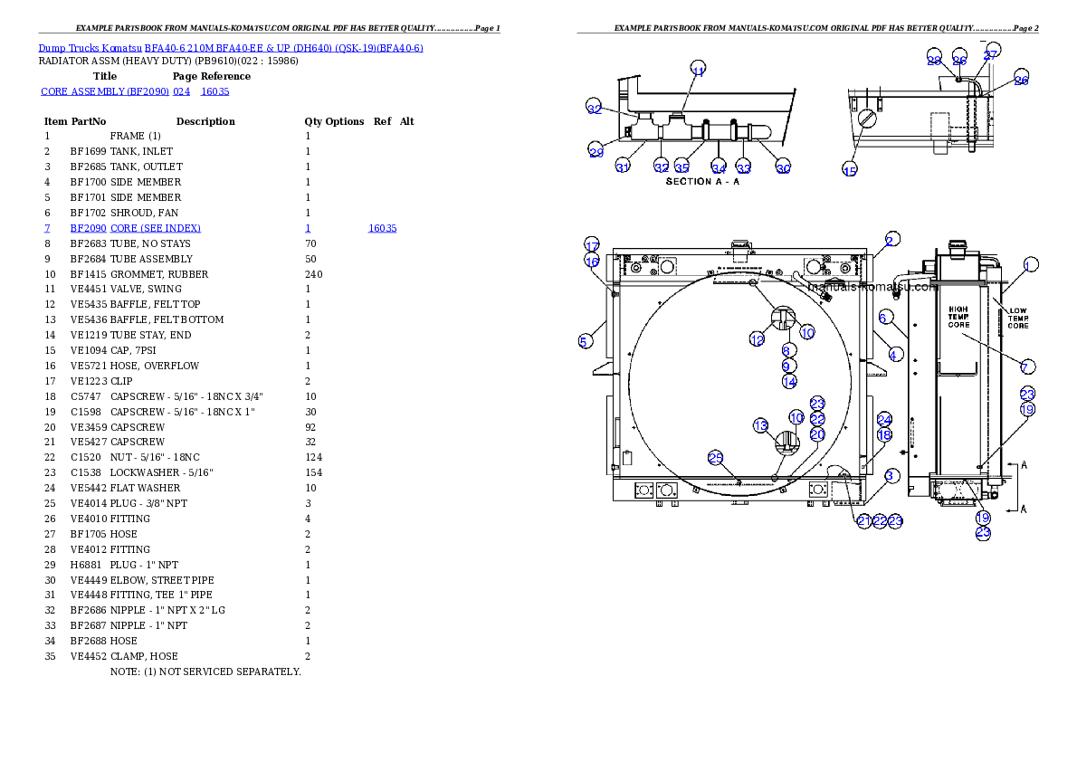 Protected: BFA40-6  210M  BFA40-EE & UP (DH640) (QSK-19) Partsbook