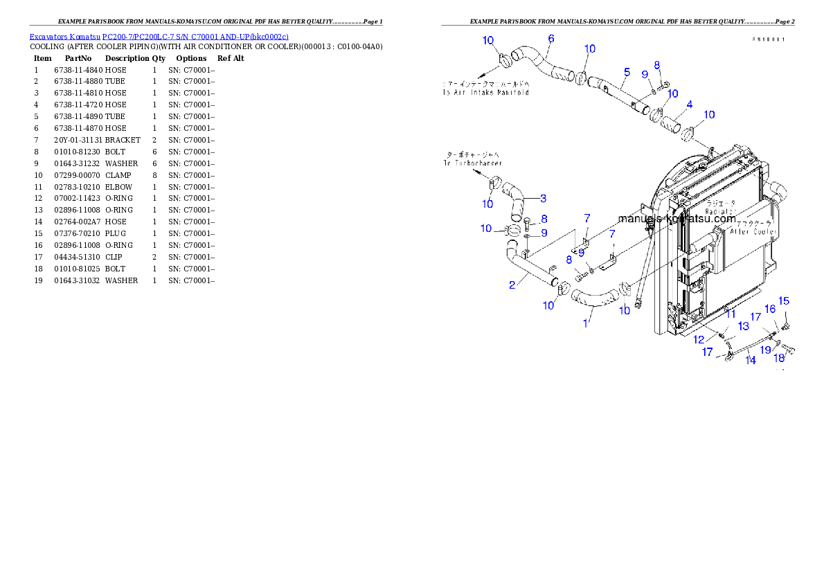 Protected: PC200-7/PC200LC-7 S/N C70001 AND-UP Partsbook