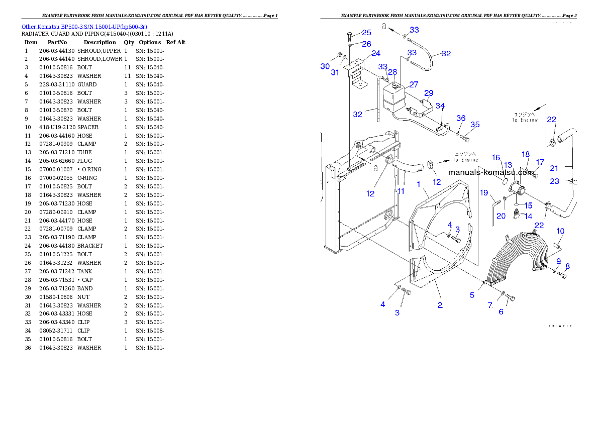 Protected: BP500-3 S/N 15001-UP Partsbook