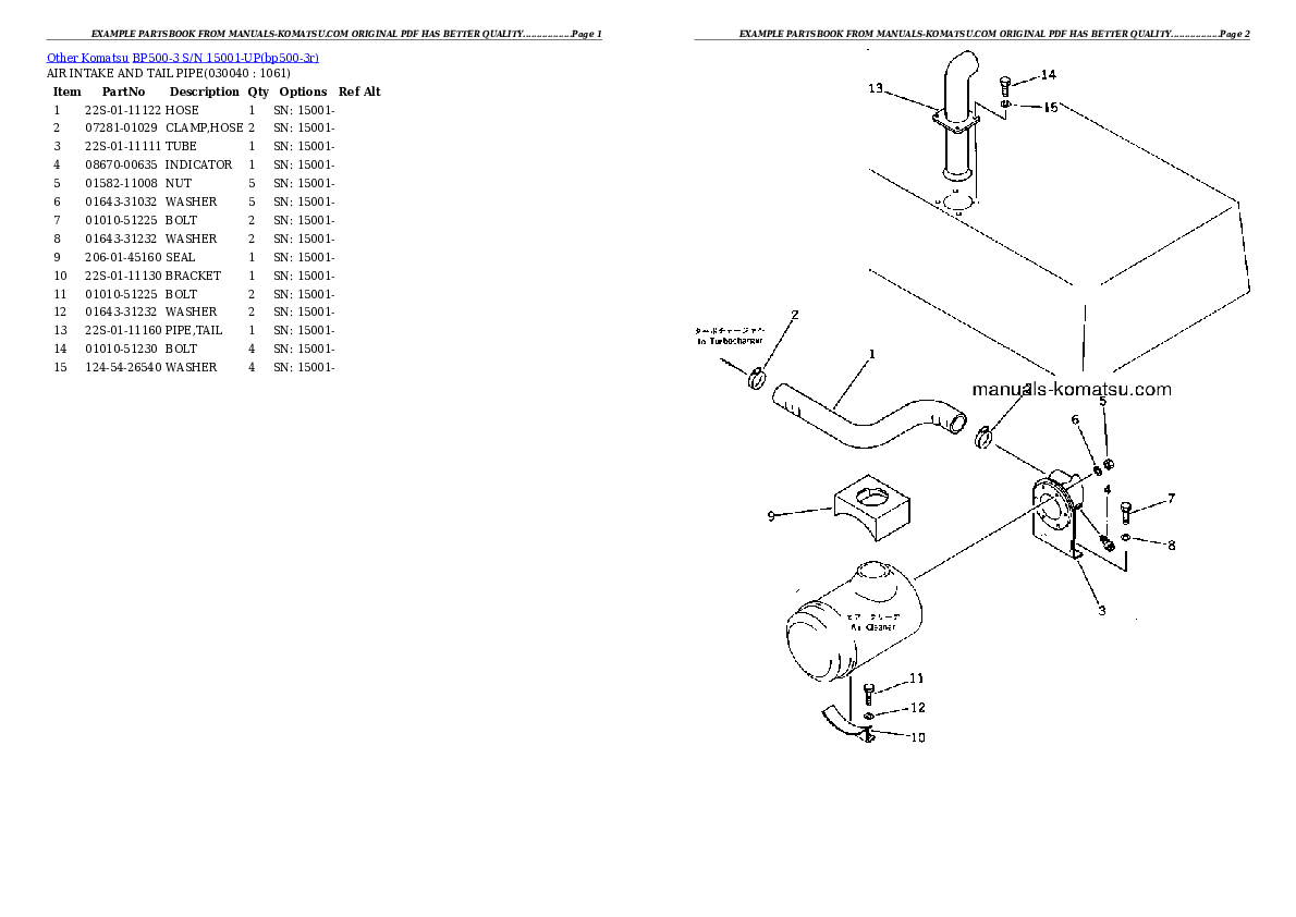 Protected: BP500-3 S/N 15001-UP Partsbook