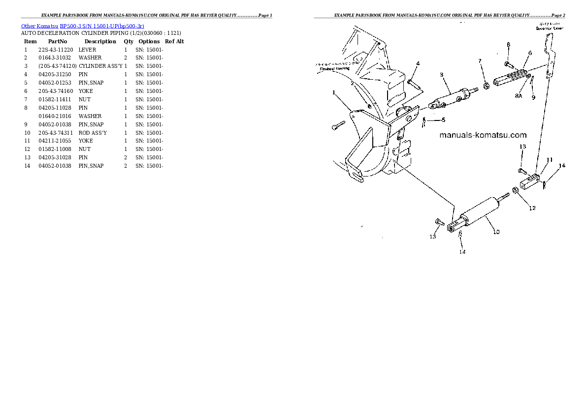 Protected: BP500-3 S/N 15001-UP Partsbook
