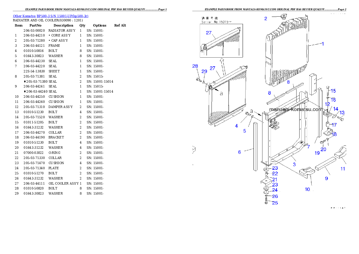 Protected: BP500-3 S/N 15001-UP Partsbook