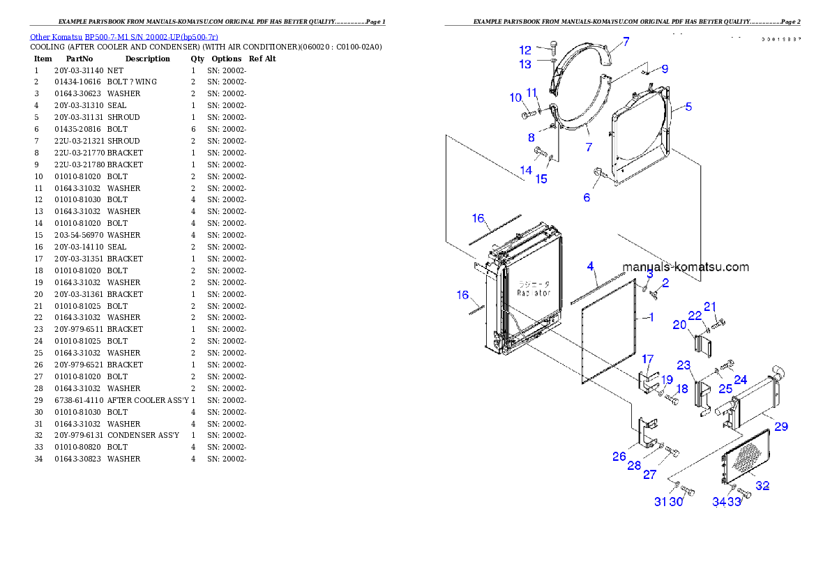 Protected: BP500-7-M1 S/N 20002-UP Partsbook