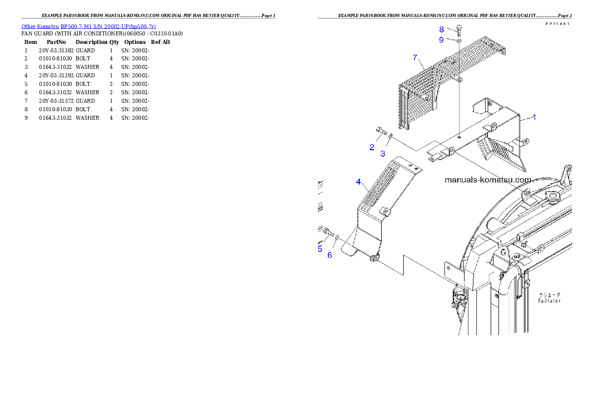 Protected: BP500-7-M1 S/N 20002-UP Partsbook