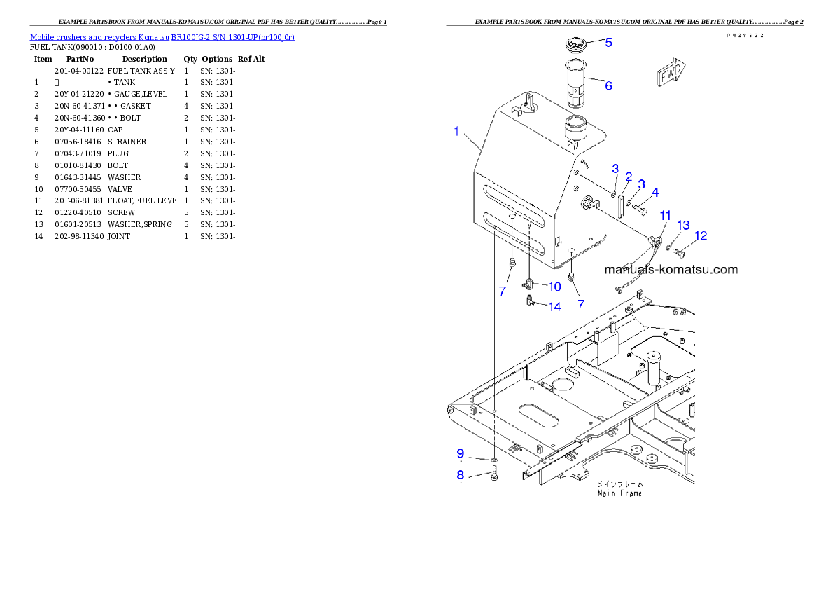 Protected: BR100JG-2 S/N 1301-UP Partsbook