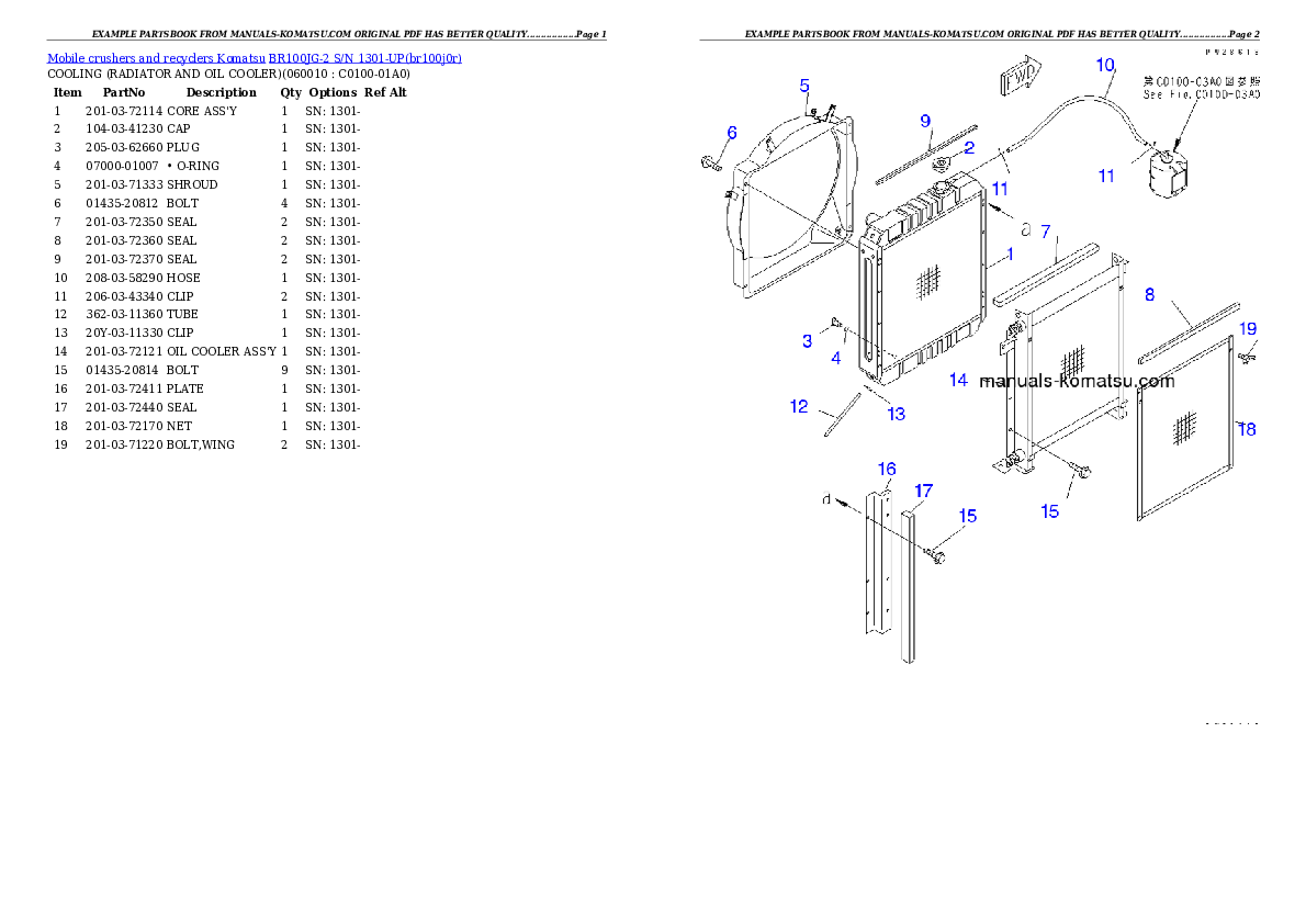 Protected: BR100JG-2 S/N 1301-UP Partsbook