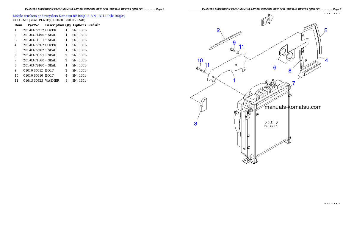 Protected: BR100JG-2 S/N 1301-UP Partsbook