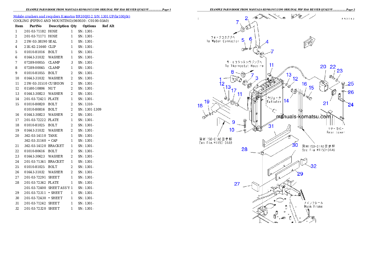 Protected: BR100JG-2 S/N 1301-UP Partsbook