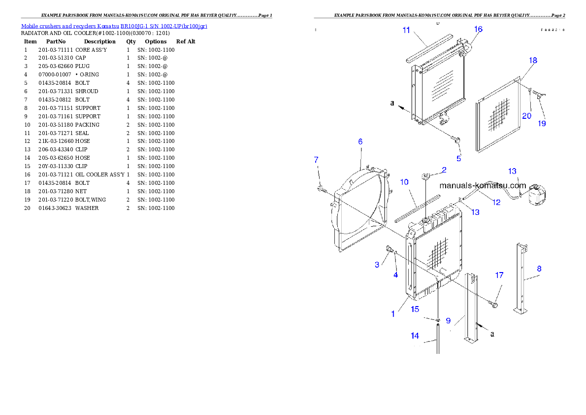 Protected: BR100JG-1 S/N 1002-UP Partsbook