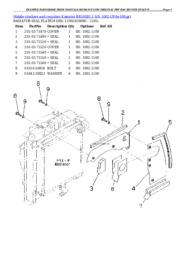 Protected: BR100JG-1 S/N 1002-UP Partsbook