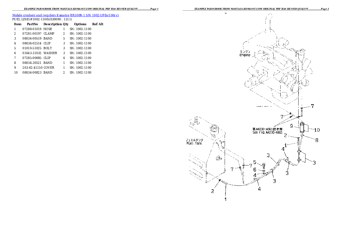 Protected: BR100R-1 S/N 1002-UP Partsbook