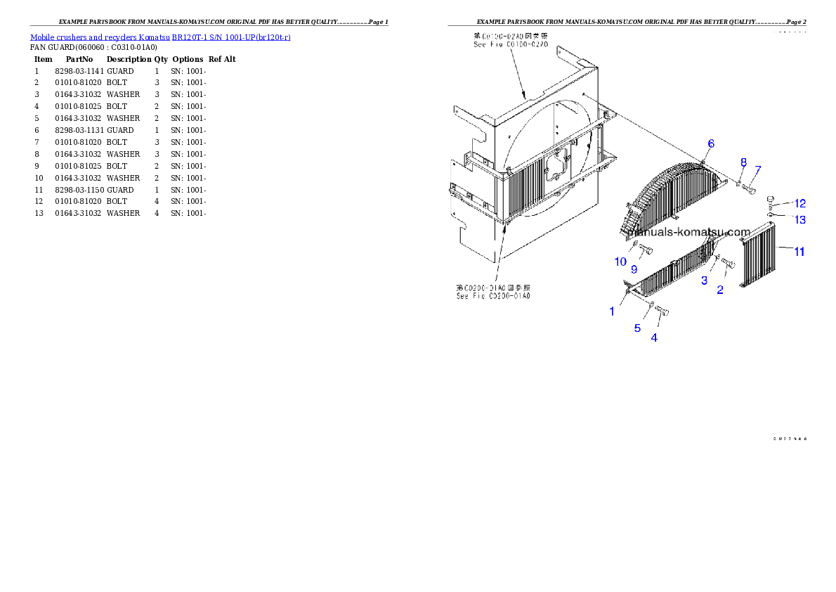 Protected: BR120T-1 S/N 1001-UP Partsbook