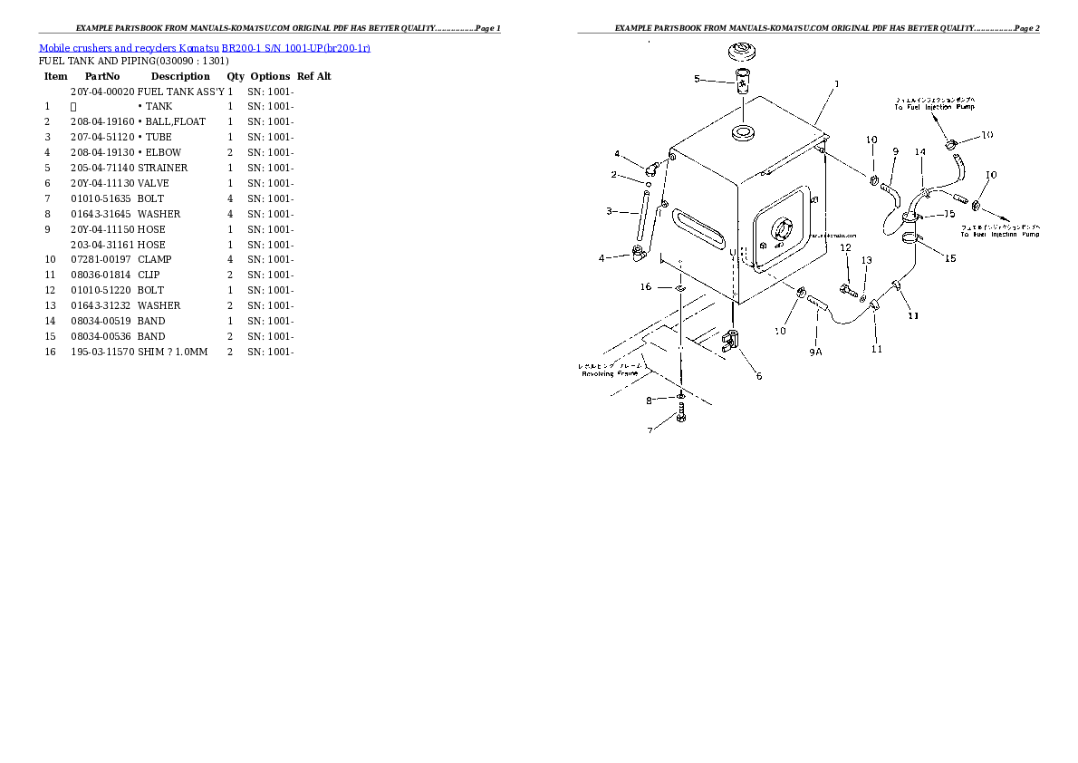 Protected: BR200-1 S/N 1001-UP Partsbook
