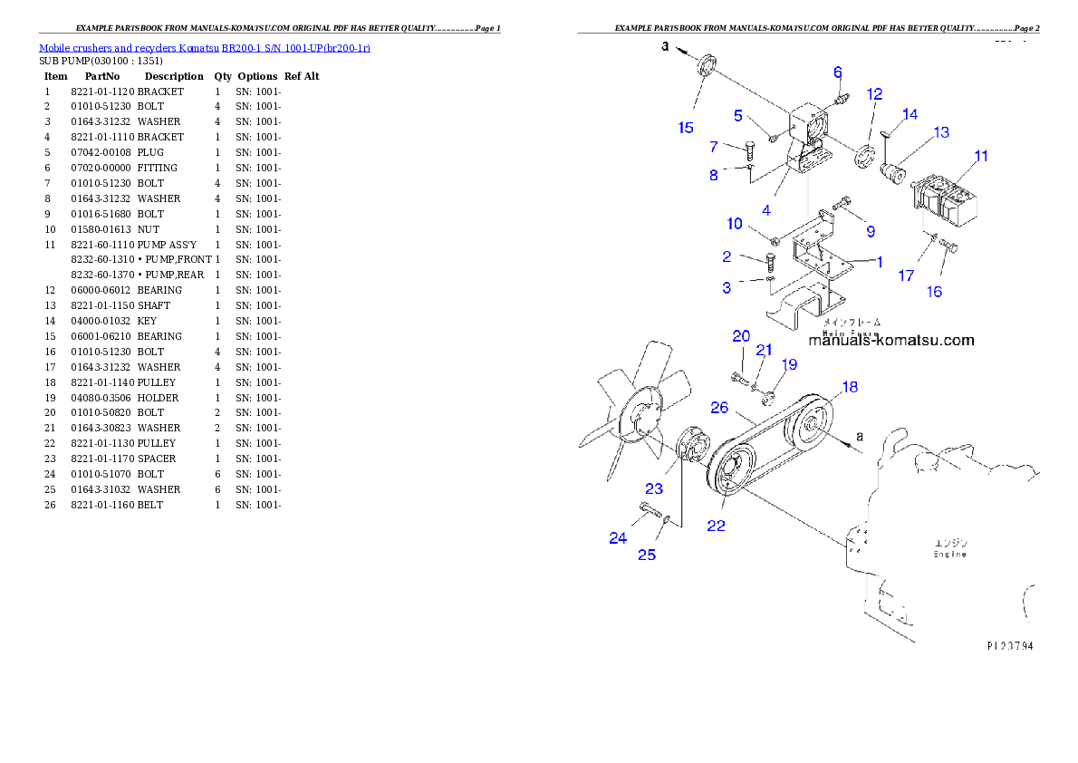 Protected: BR200-1 S/N 1001-UP Partsbook