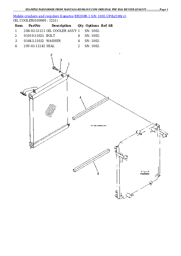 Protected: BR200R-1 S/N 1002-UP Partsbook