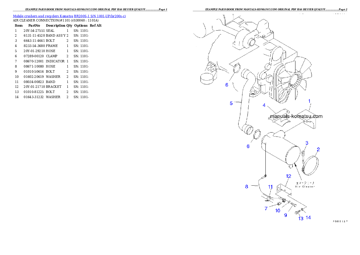 Protected: BR200S-1 S/N 1001-UP Partsbook