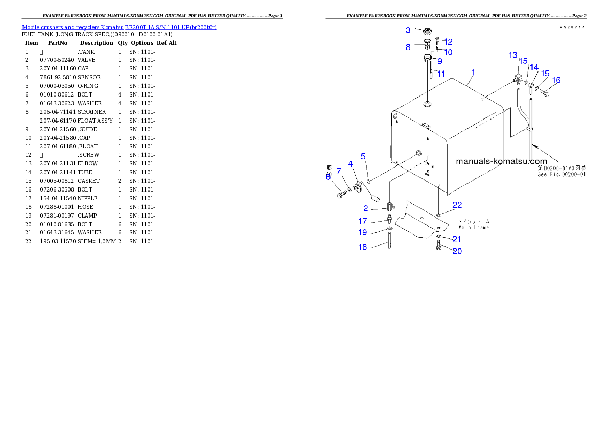 Protected: BR200T-1A S/N 1101-UP Partsbook
