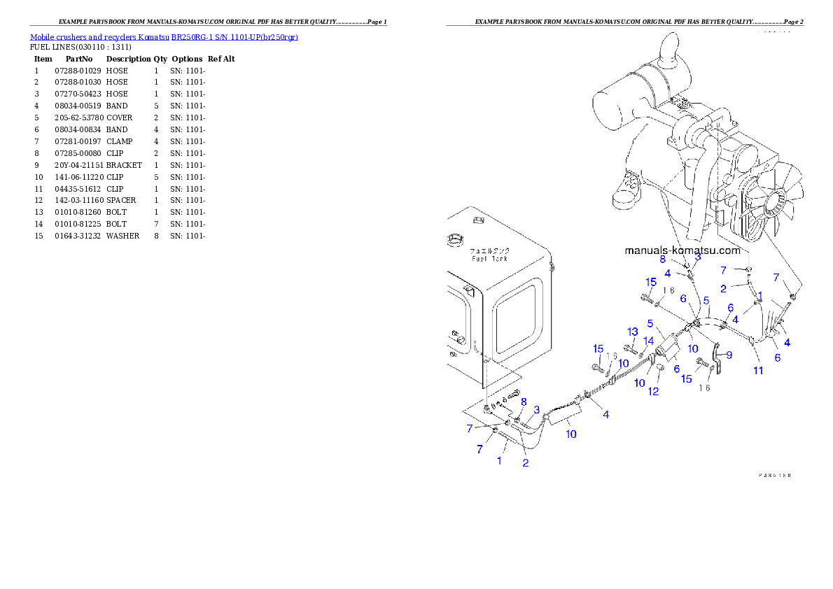 Protected: BR250RG-1 S/N 1101-UP Partsbook