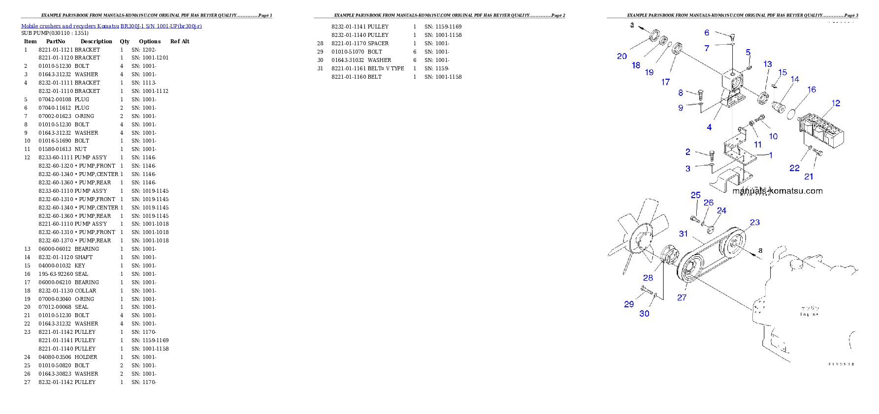 Protected: BR300J-1 S/N 1001-UP Partsbook