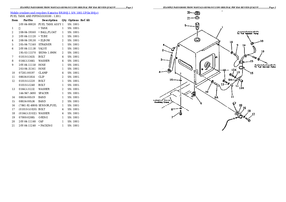Protected: BR300J-1 S/N 1001-UP Partsbook