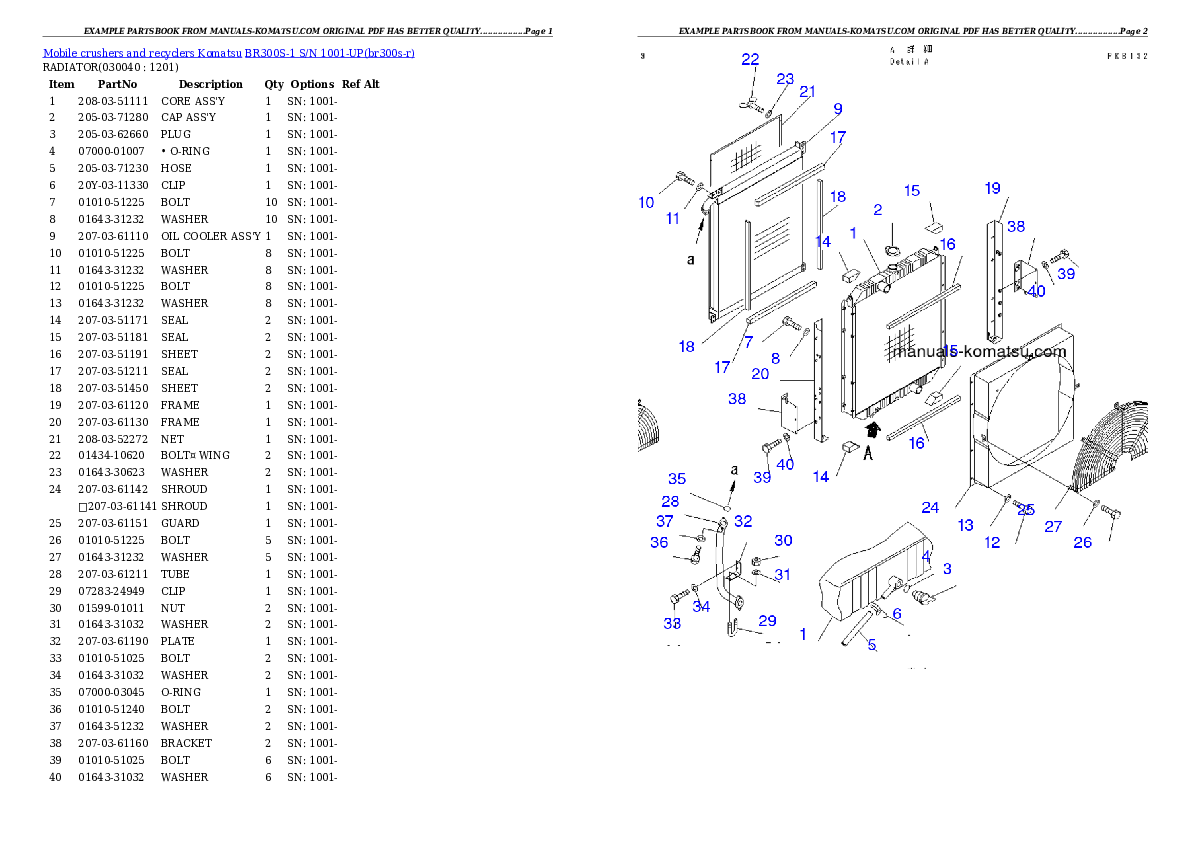 Protected: BR300S-1 S/N 1001-UP Partsbook