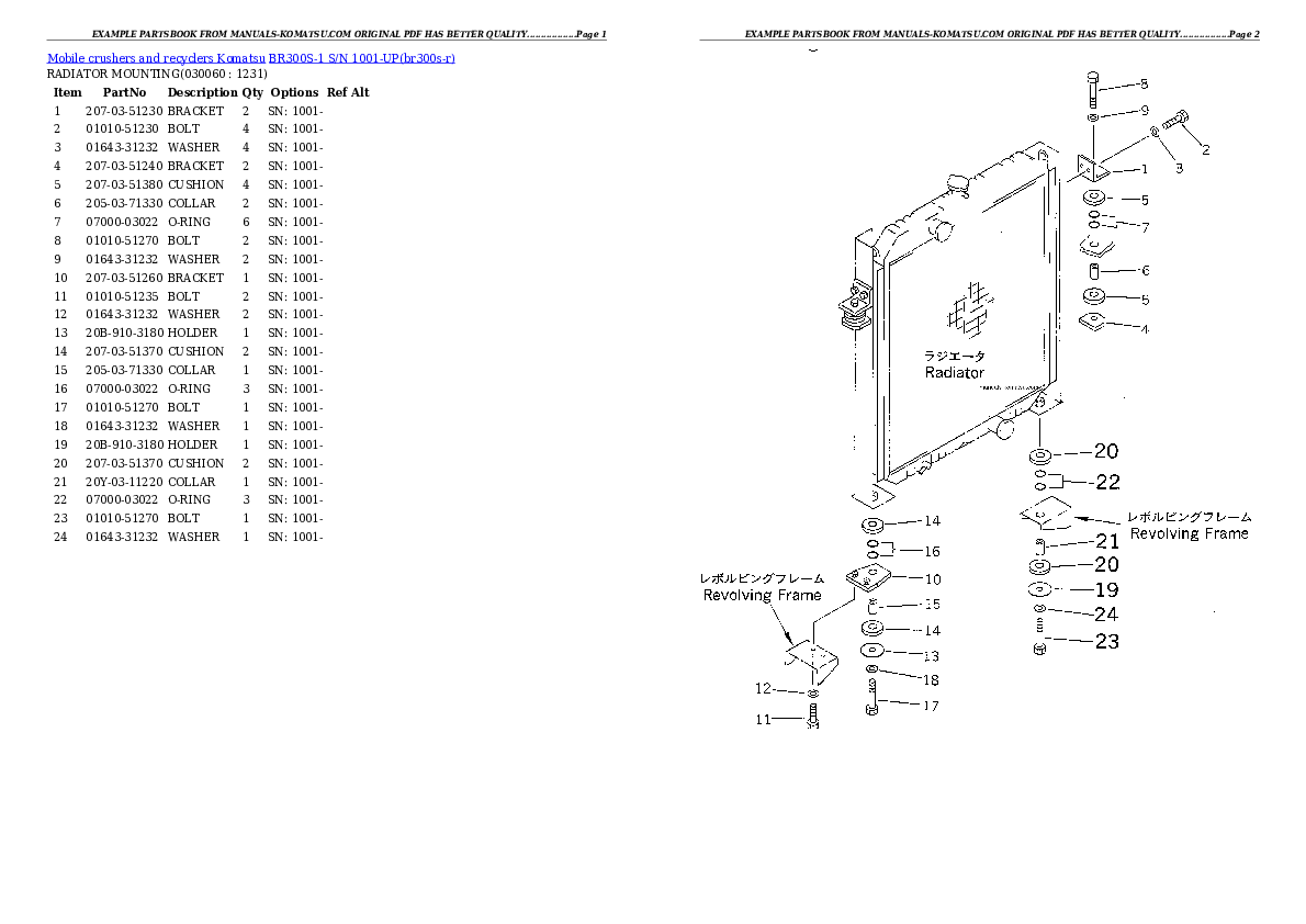 Protected: BR300S-1 S/N 1001-UP Partsbook
