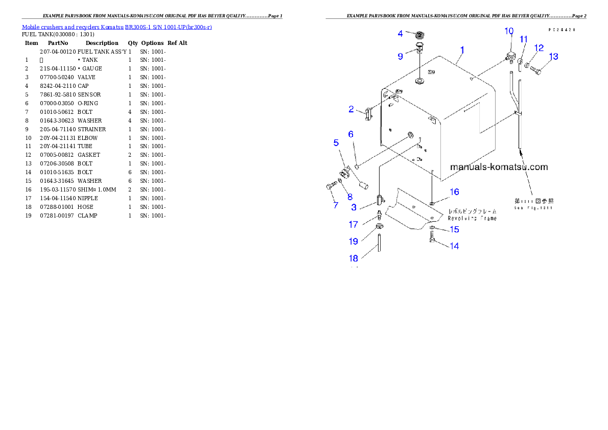 Protected: BR300S-1 S/N 1001-UP Partsbook