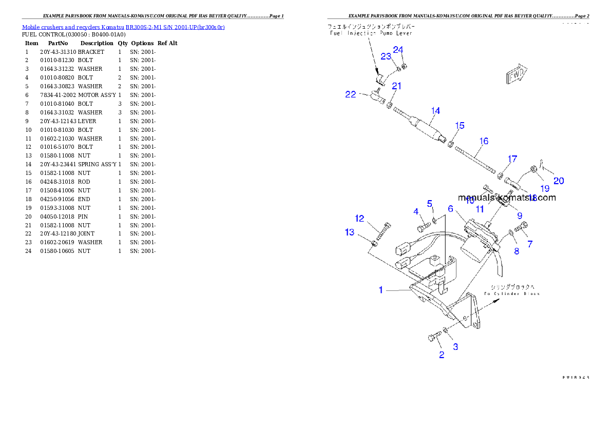 Protected: BR300S-2-M1 S/N 2001-UP Partsbook