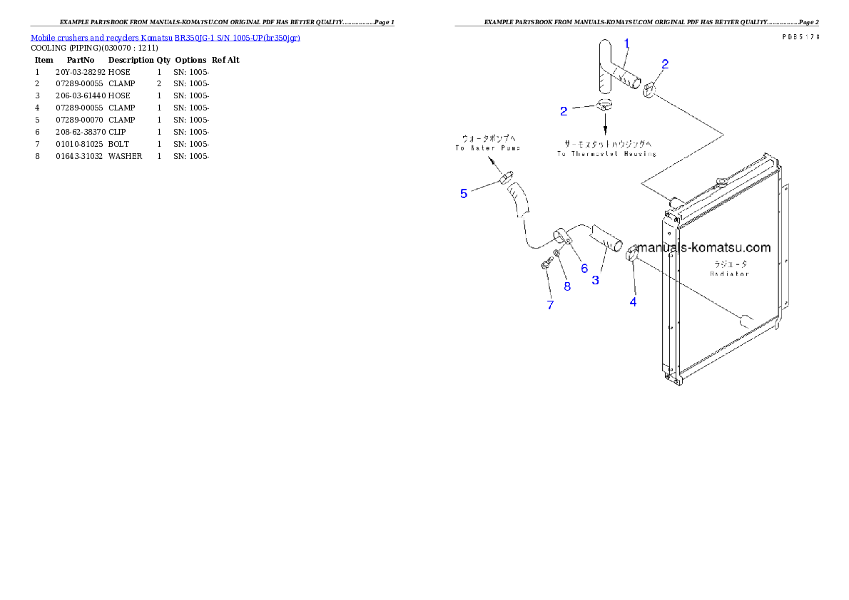 Protected: BR350JG-1 S/N 1005-UP Partsbook