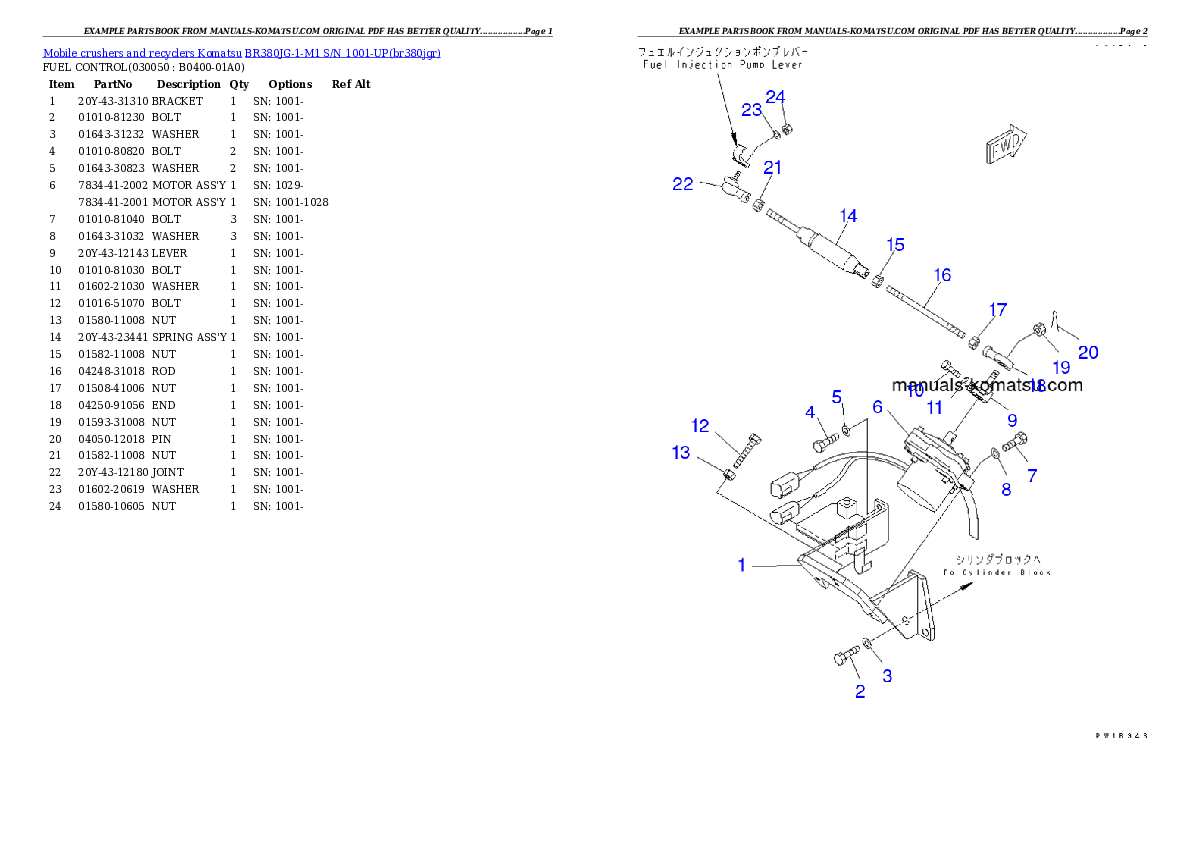 Protected: BR380JG-1-M1 S/N 1001-UP Partsbook