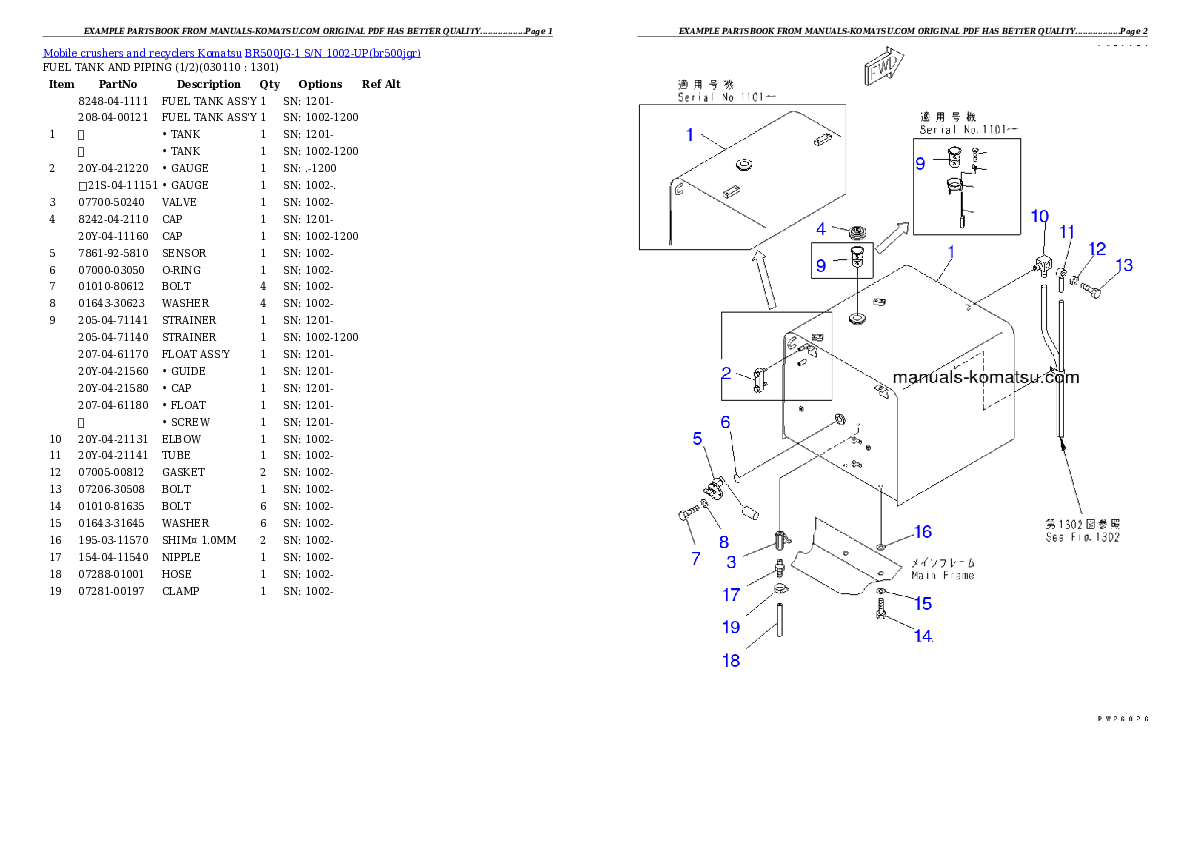 Protected: BR500JG-1 S/N 1002-UP Partsbook