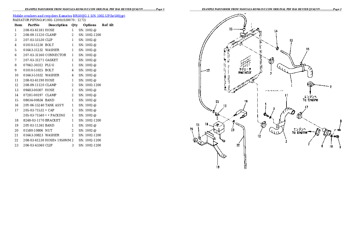 Protected: BR500JG-1 S/N 1002-UP Partsbook
